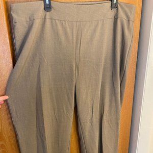 Light Gray Wide Leg Pull On Dress Pants
